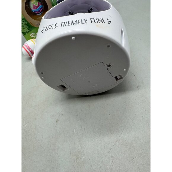 DIY gray Rabbit Egg Spinner With Colorful 4 Eggs Plastic used fun READ - Picture 9 of 9